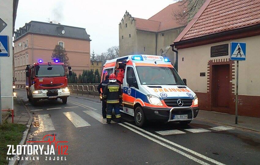 Poszkodowany na pasach - OSP Swieriawa