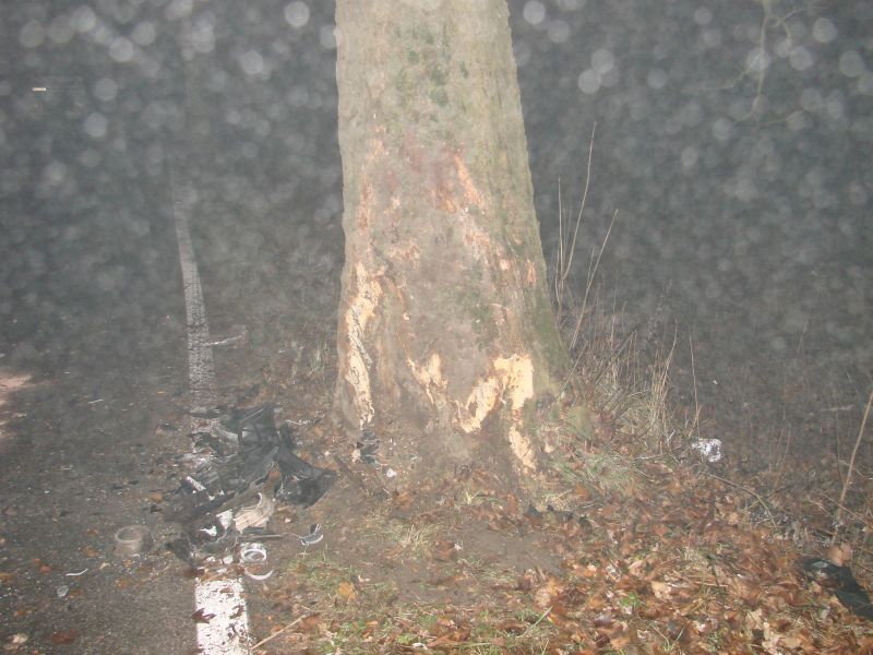 WYPADEK W GĘSTEJ MGLE - OSP Swieriawa