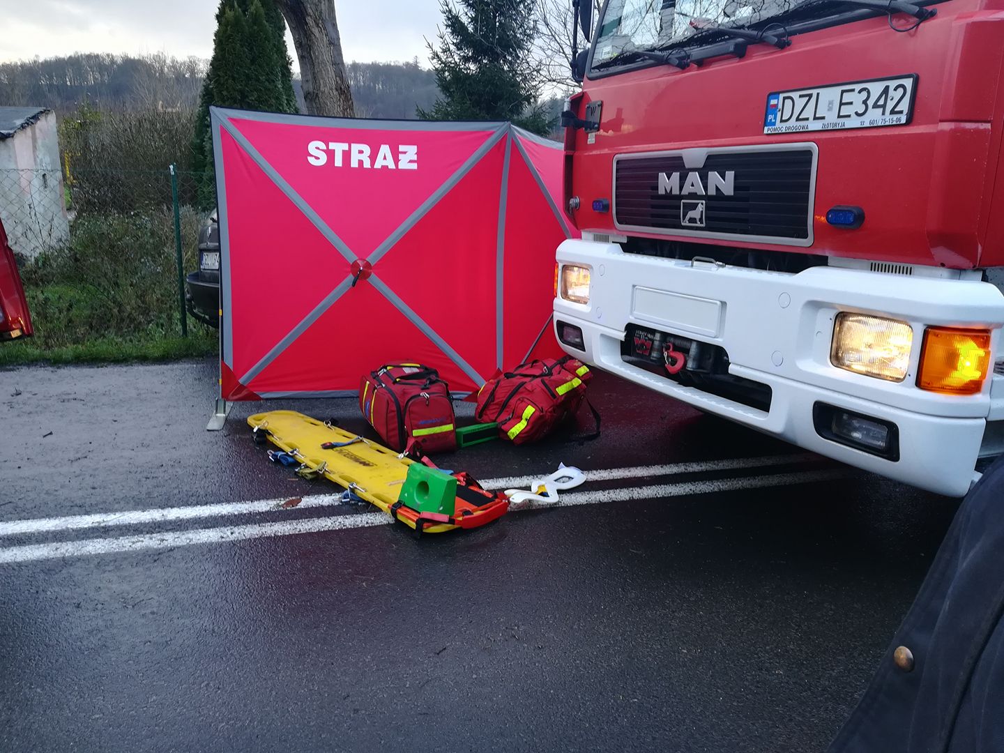 Wypadek ze skutkiem śmiertelnym - OSP Swieriawa