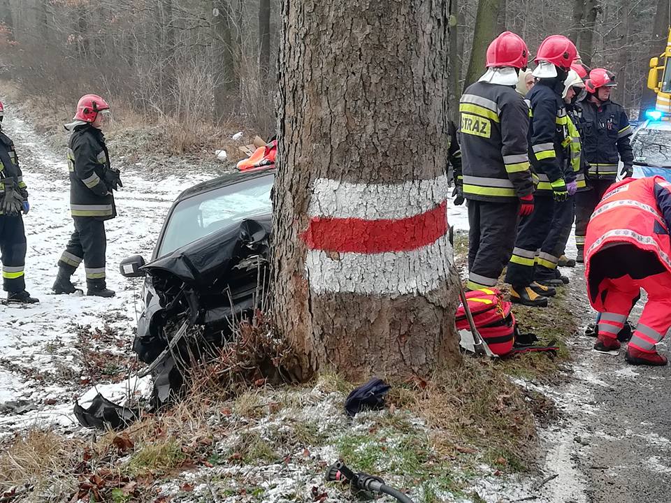 Wypadek drogowy - OSP Swieriawa