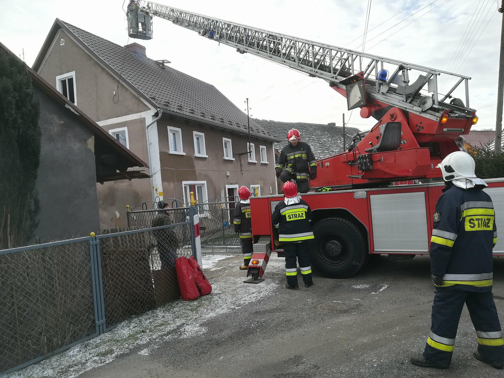 Pożar komina w Sokołowcu - OSP Swieriawa