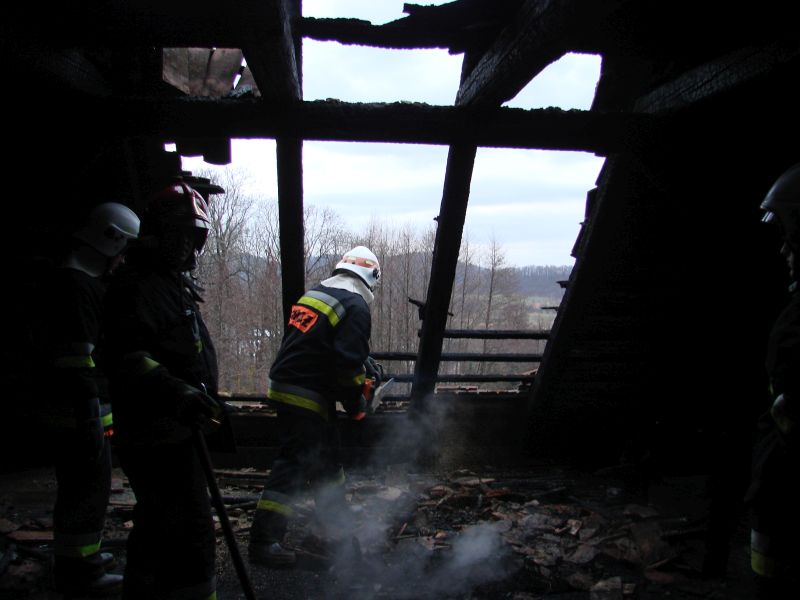 POŻAR BUDYNKU MIESZKALNEGO - OSP Swieriawa