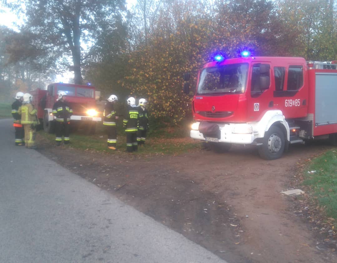 Pożar na dzikim wysypisku - OSP Swieriawa