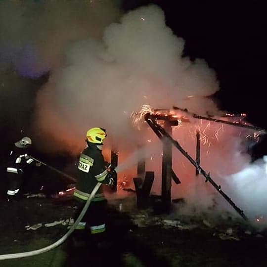 Spalona szopka - OSP Swieriawa