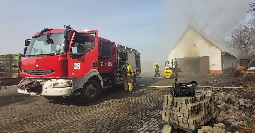 Pożar magazynu - OSP Swieriawa