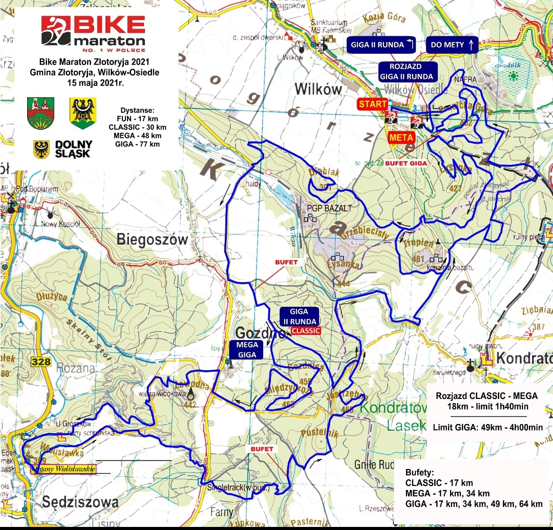 Bike Maraton - utrudnienia w ruchu - OSP Swieriawa