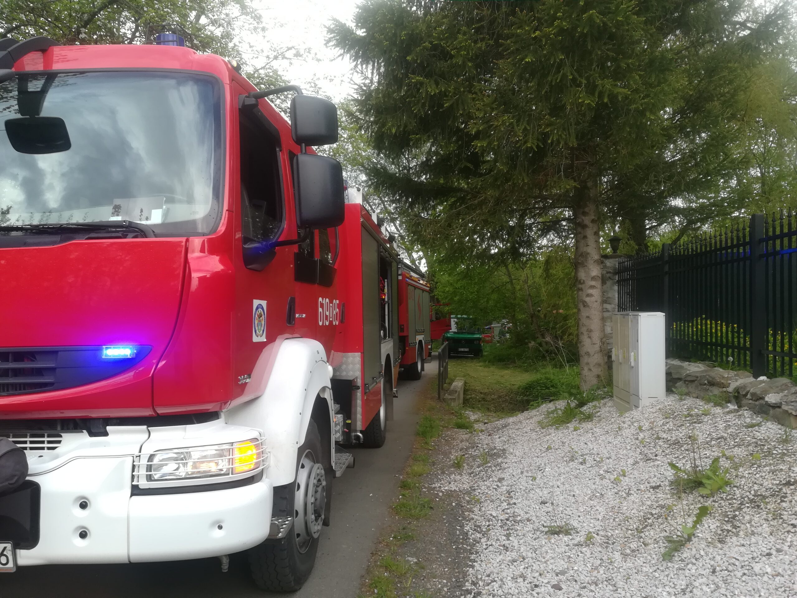 Zasłabnięcie na dachu budynku gospodarczego - OSP Swieriawa
