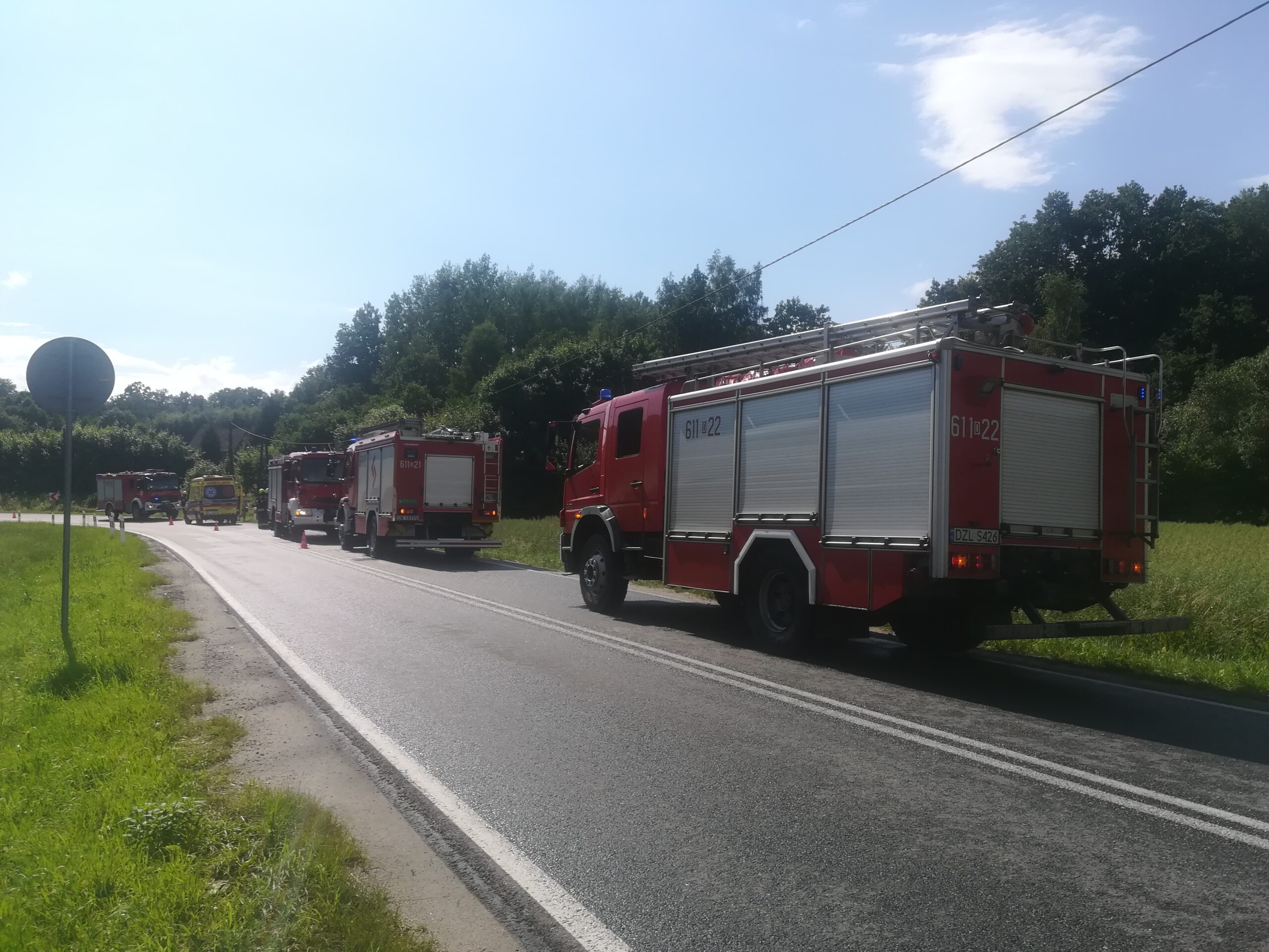 Kolizja w Sędziszowej - OSP Swieriawa
