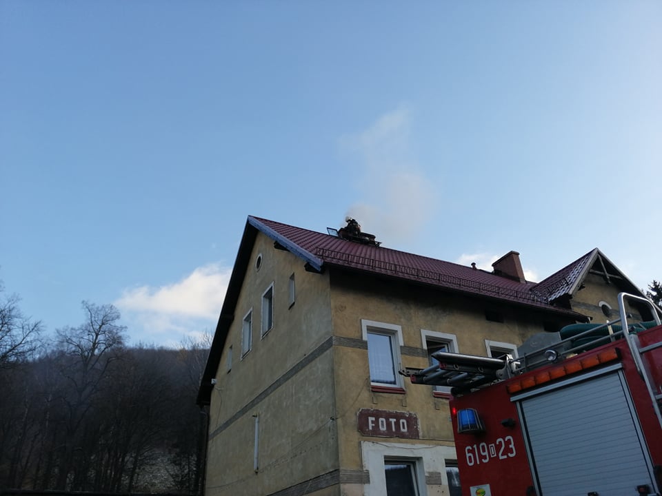 Pożar sadzy - Wojcieszów - OSP Swieriawa