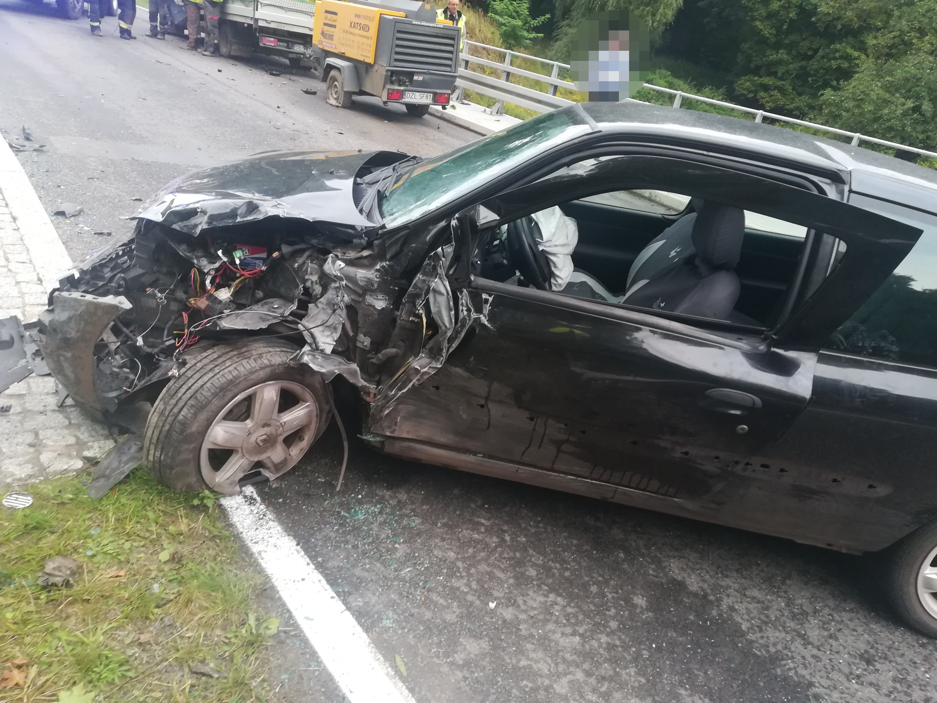 Kolizja na drodze wojewódzkiej  - OSP Swieriawa
