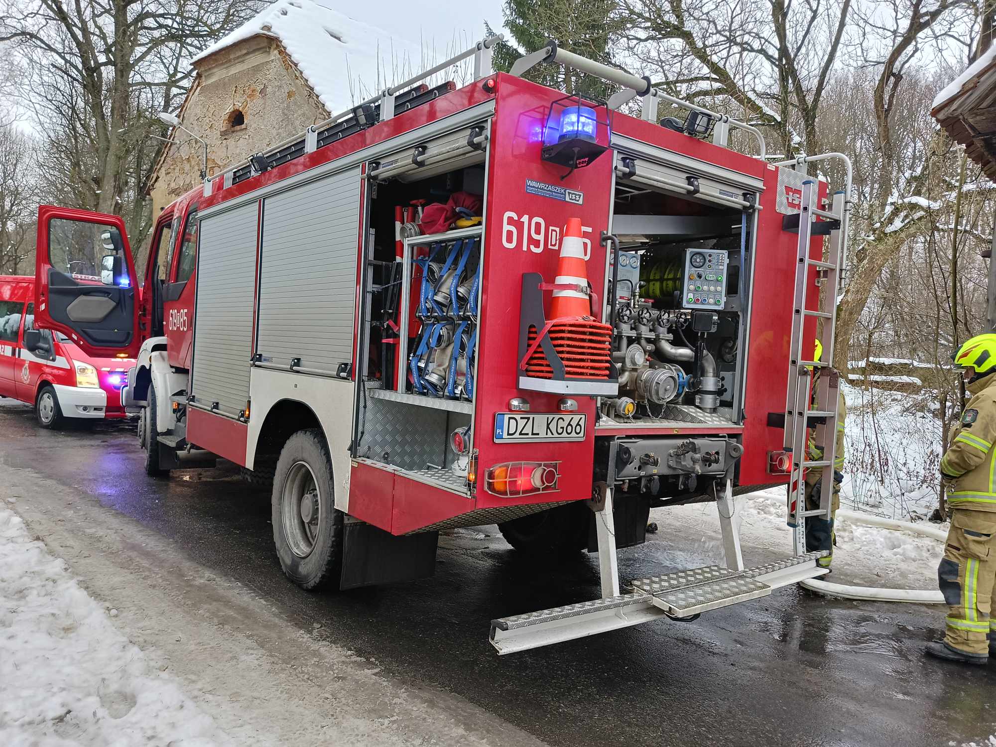 Pożar w Rzeszówku - OSP Swieriawa