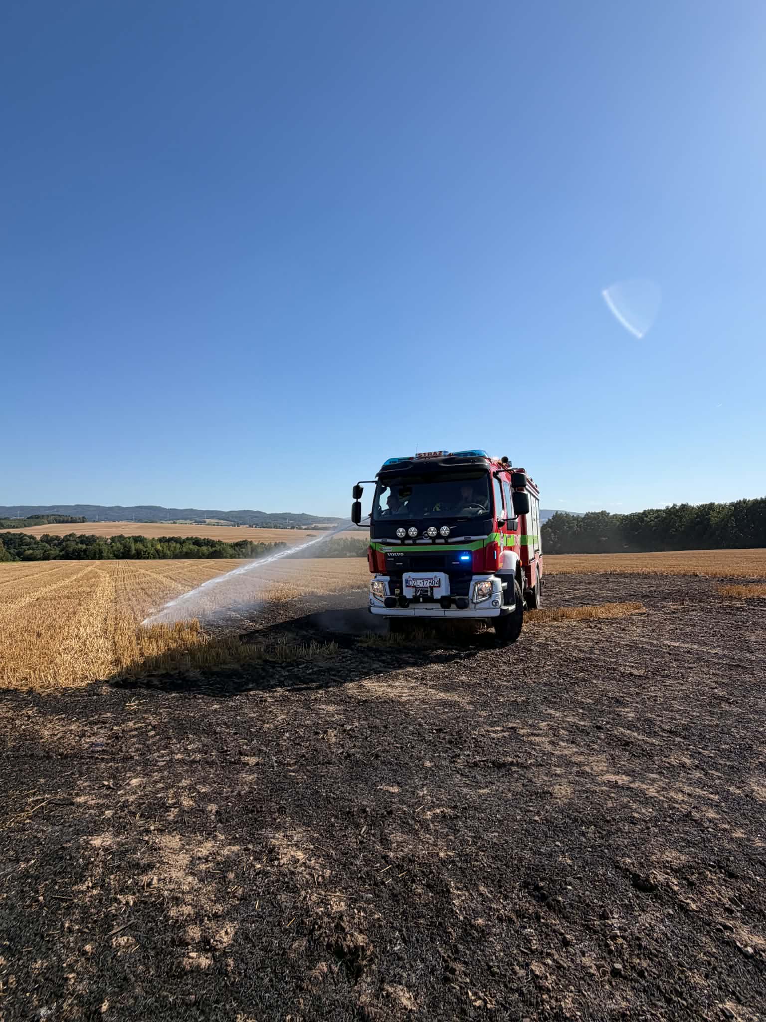 Pożar ścierniska - OSP Swieriawa