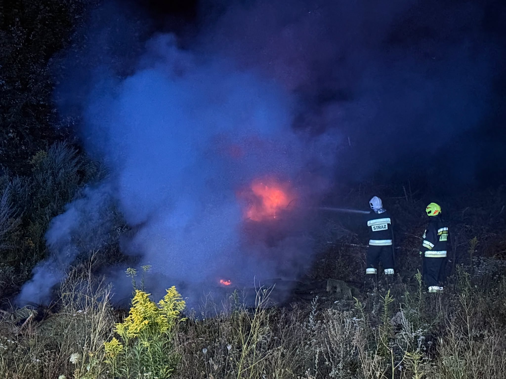 Pożar pozostałości roślinnych  - OSP Swieriawa