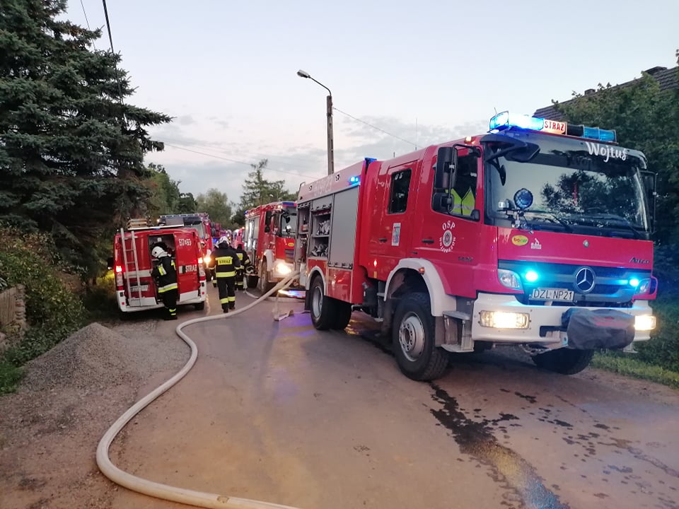 Pożar w Dobkowie - OSP Swieriawa