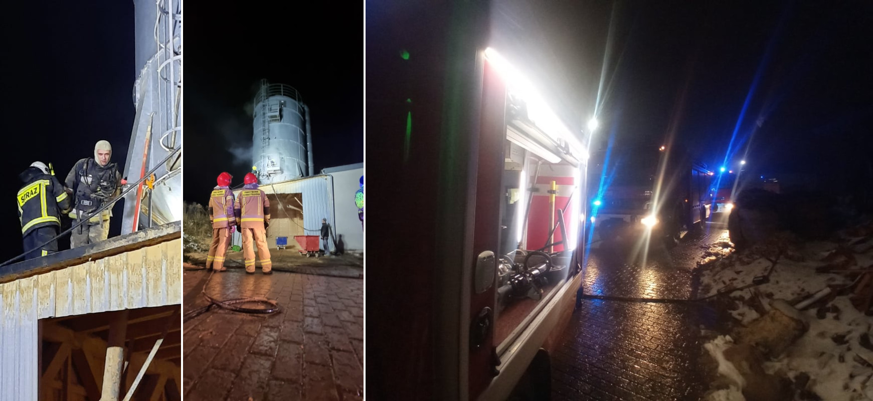 Pożar trocin w silosie - OSP Swieriawa